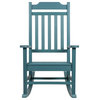 Flash Furniture Winston All-Weather Poly Resin Rocking Chair in Teal