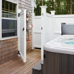 Custom Shower Enclosure With Inline Fence - Awnings