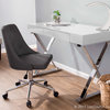 LumiSource Luster Office Desk, White and Chrome