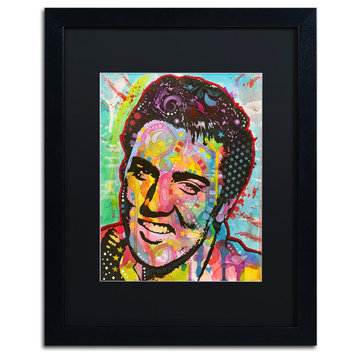 Dean Russo 'Elvis' Framed Art, Black Frame, 16"x20", Black Matte