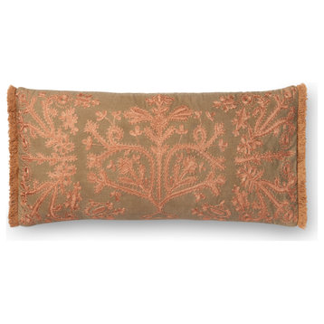 Khaki/Copper 12"x27" Decorative Accent Pillow
