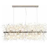 Akari - Crystal Dandelion Chandelier Lighting, Chrome - Inspired by Nature! As much a modern art piece as it is a source of light, this on-trend chandelier makes a statement in any space. High Quality Electroplated Stainless Steel, Premium K9 Crystals, Exquisite Craftsmanship, Energy Efficient LED Light Source. 12-Light Dandelion Modern Chandelier is a designer's dream. It will create a beautiful show piece for any interior.