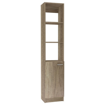 TUHOME Malaga Linen Cabinet Light Oak - Engineered Wood
