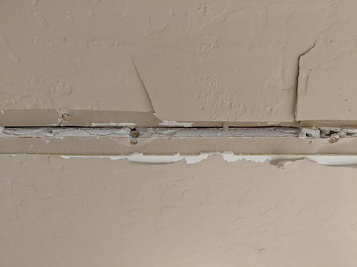 Sagging Drywall Ceiling Joints On Back Patio