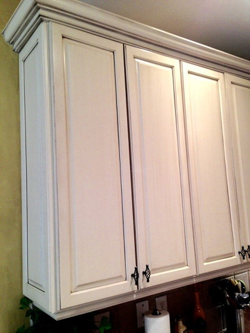 From honey maple wood cabinets to antique white