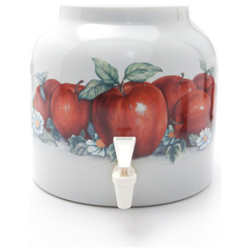 Goldwell Designs Apples Design Water Dispenser Crock