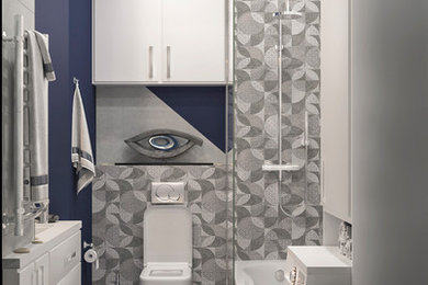Example of a minimalist bathroom design in Other