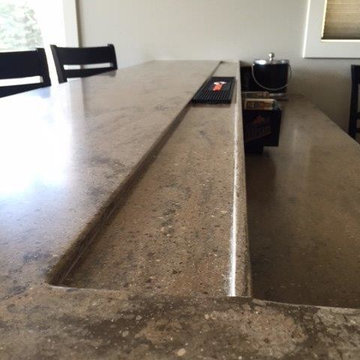 Corian Riverbed Drink Rail