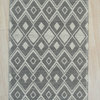 Handwoven Wool Black Contemporary Geometric Durrie Killim Rug, 4'x6'