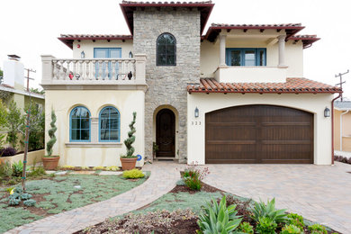 This is an example of a medium sized mediterranean home in Los Angeles.