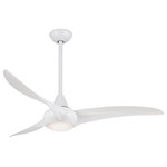 Minka-Aire - Light Wave 1 Light 52 in. Indoor Ceiling Fan in White - This 1 light Ceiling Fan from the Light Wave collection by Minka-Aire will enhance your home with a perfect mix of form and function. The features include a White finish applied by experts.
