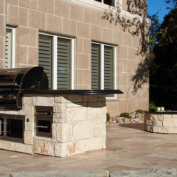 Linden Estates Travertine Poolscape