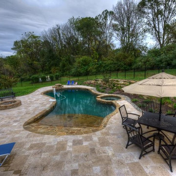 Free Form Pool with Spa