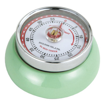Zassenhaus Mint Green 2.75 Inch Retro Magnetic Kitchen Timer
