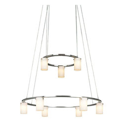 George Kovacs Counter Weights Nickel 9-Light Chandelier - Chandeliers