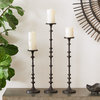 Abacus Candle Stands, Set of 3, Black, Bronze