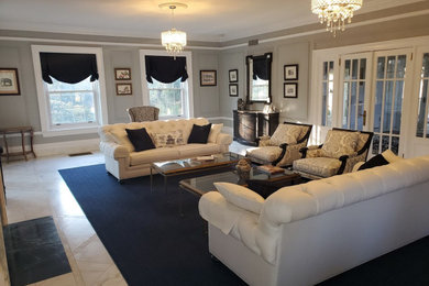 Living room - contemporary living room idea in New York