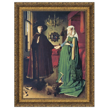 "The Arnolfini Marriage 1434" Stretched Canvas Replica, 21"x27"