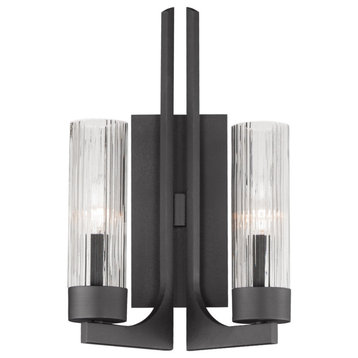 Delos 2-Light Wall Sconce, Anthracite