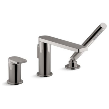 Kohler Composed 1-Handle Deck-Mount Bath Faucet w/ Handshower, Vibrant Titanium