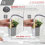 Modern Single Handle Pull down Sprayer Kitchen Faucet in Gold Finish