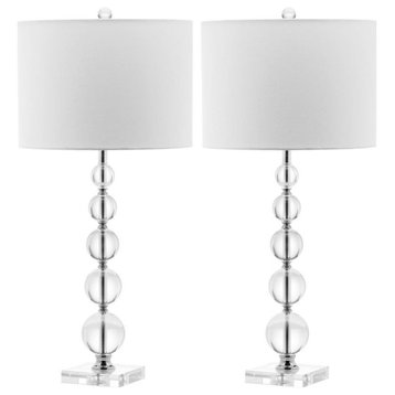 Liam 29-Inch H Stacked Crystal Ball Lamp