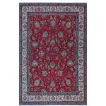 Bareens Designer Rugs - Vintage Antique Persian Tabriz Watts Wool Rug - Create a new dimension of style in your space with this breath-taking antique hand knotted Persian rug. Made in Iran, this gorgeous hand-knotted rug features all vegetable dyes and 100% wool, adding luxurious texture and appearance. This gorgeous antique rug features an intricate design with a unique detailed border. Featuring an awe-inspiring color pallet and an intricate design handmade by skilled artisans is a great addition to any decor. Bring luxury and extravagance to your living space with this luxurious rug.