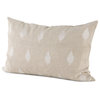 Enya Beige & Cream Fabric Patterned Decorative Pillow Cover
