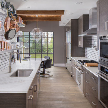 Contemporary Kitchen Cabinets with an Industrial Feel