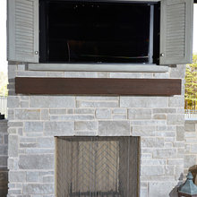 TV Over Fireplace OUTDOORS