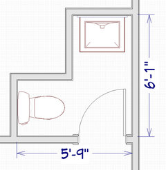 Half bath layout