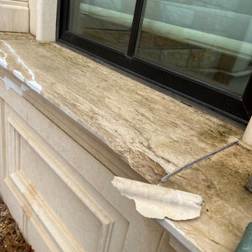 Texas Crème Limestone Sill Repair