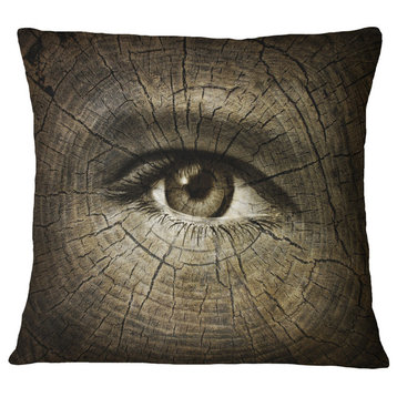 Aging Eyes Abstract Throw Pillow, 18"x18"