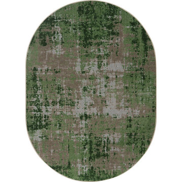 Terra Mae 10'9" x 13'2" Oval area rug, color Meadow