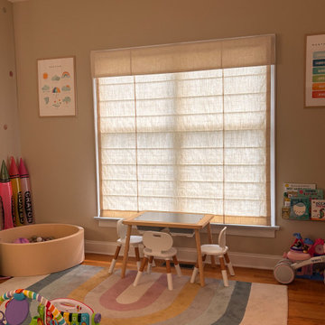 Luxury Children's Playroom with Custom Cordless Roman Shades | Mooresville NC