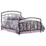 Hillsdale Furniture - Hillsdale Julien King Metal Bed - Simplicity at its finest. The Hillsdale Furniture Julien King Bed Set combines gentle arches with straight lines and cleverly uses negative space to create a clean silhouette with a strong presence. Its understated style and Textured Black finish ensure this king-size metal bed set fits nicely with any décor. Includes everything you need to upgrade your bedroom style: headboard and footboard with bed frame. Box spring and mattress required; not included. Assembly required.