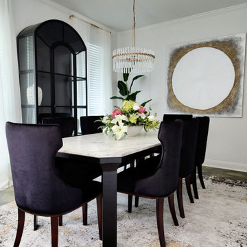 Sophisticated Glam Living and Dining Rooms