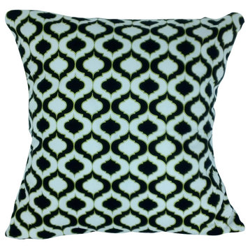 Black White Gold Print Pillow Cover by BohoCHIC Maui