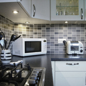 Shaker Style Kitchen design in Pinner, London by Kudos Interior Designs