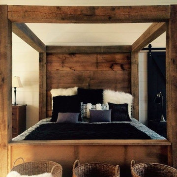 Custom Oak Canopy Bed