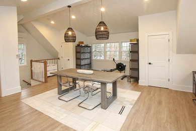 Example of a dining room design in Charlotte
