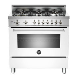 36" Professional Series 6 Burner Gas Range in White - Gas Ranges And Electric Ranges