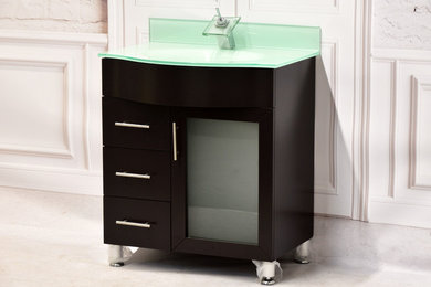 TC3003 30" Vanity with Tempered Glass Countertop