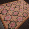 Rose Brown Color French Aubusson Needlepoint  Rug, 6'1"x9'3"