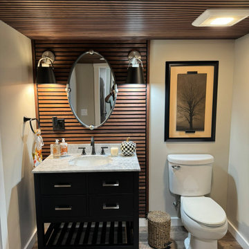 Basement powder room