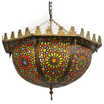Moroccan Multi Color Bowl Lantern