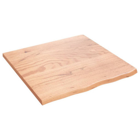 vidaXL Bathroom Countertop Live Edge Vanity Top Light Brown Treated Solid Wood