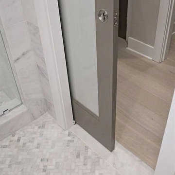 Walk in closet with Catch 'N' Close (soft closing door hardware)