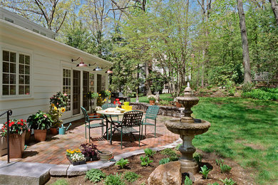 Example of a classic brick patio design in Boston