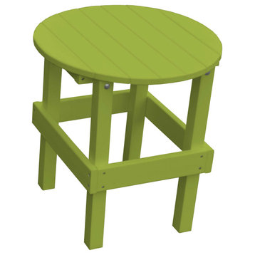 Poly Round Side Table, Tropical Lime, Single Color